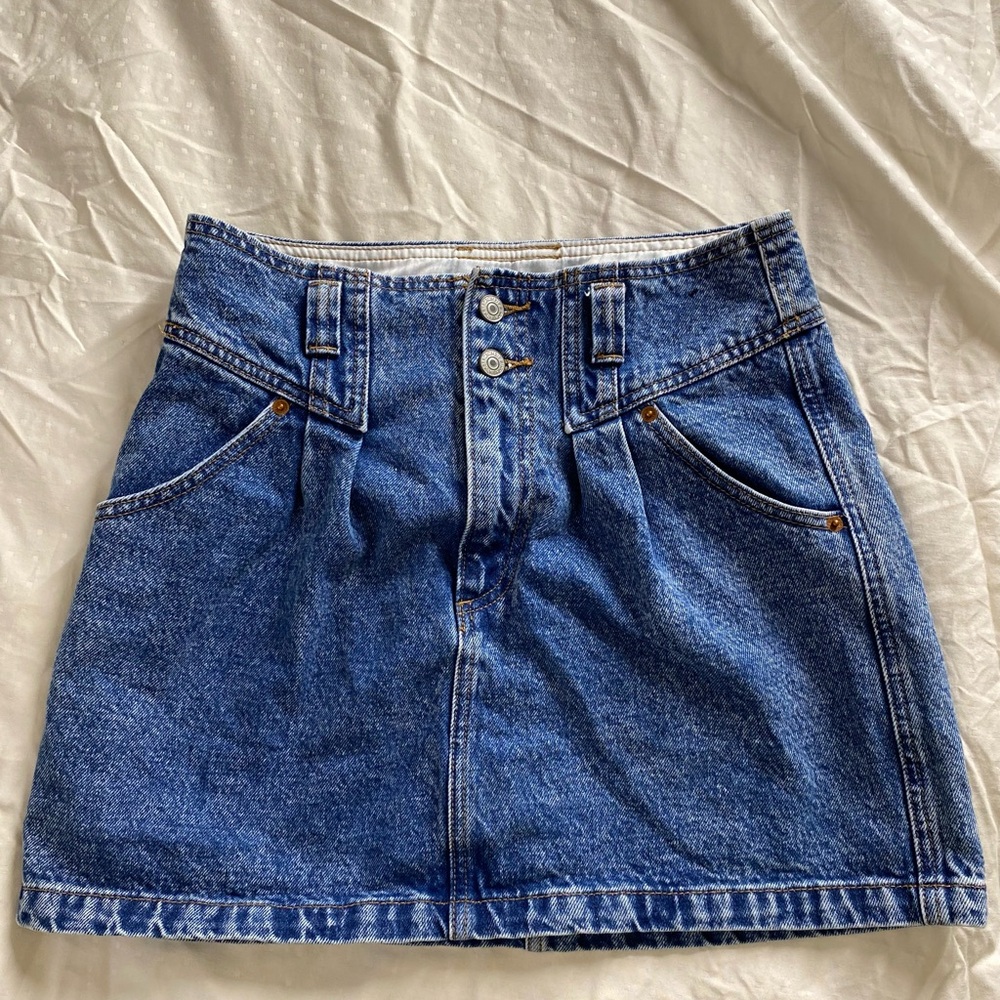Vintage Y2K Abercrombie & Fitch Blue Denim Mini Skirt